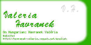 valeria havranek business card